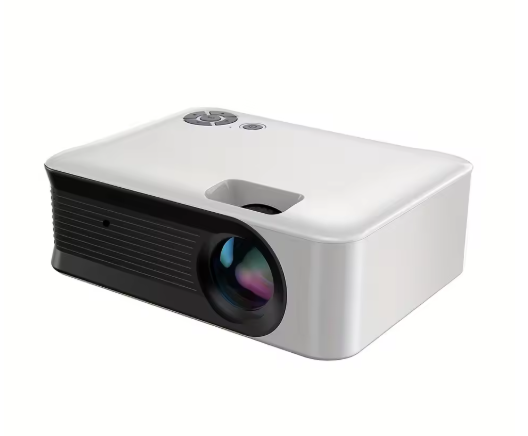 AUN A30C Pro white mini projector – 4K support dual-band WiFi 5000mAh battery.