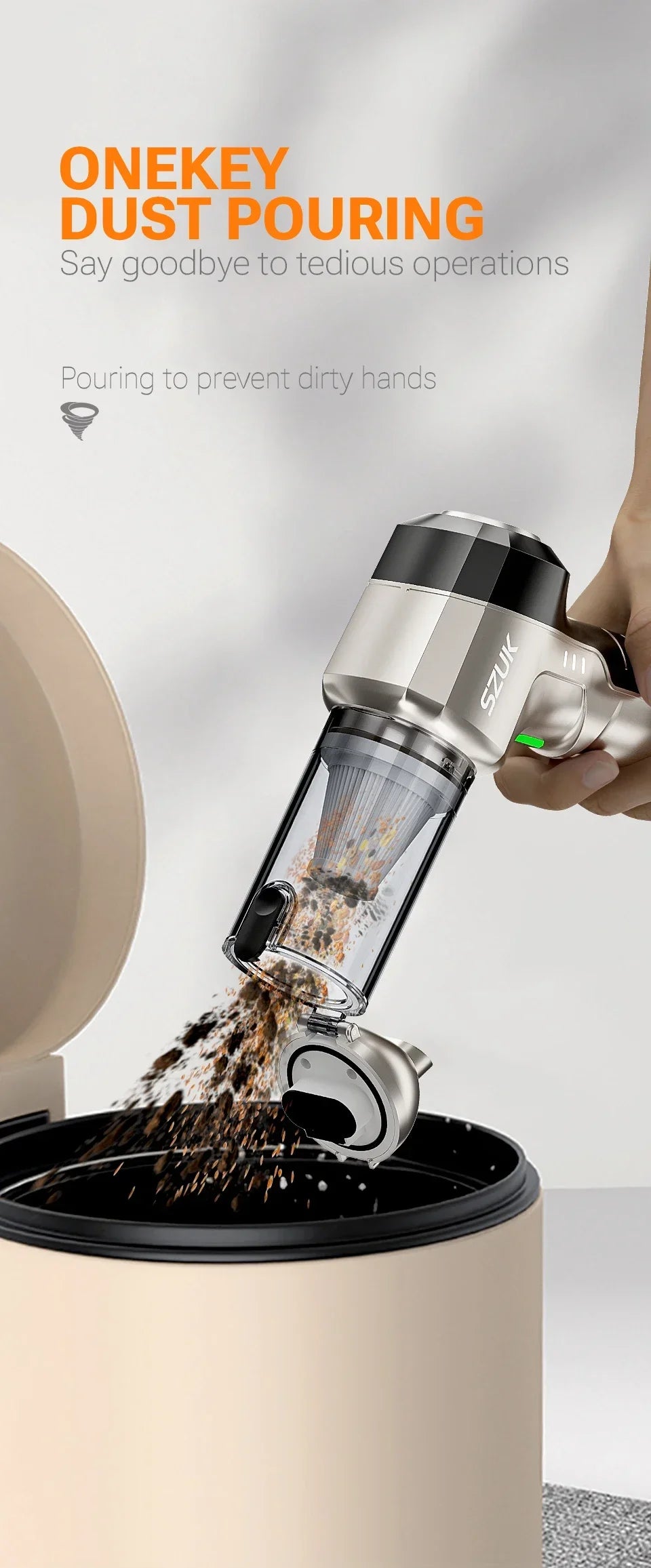 Portable Vacuum Cleaner for Car Home New Handheld Mini Vacuum Cleaner SZUK Car Vacuum Cleaner Powerful Suction Wireless Cleaner