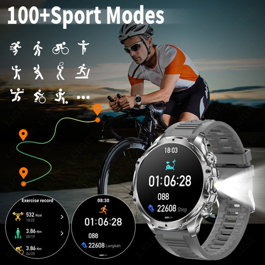 AK75 Smart Watch Heart Rate Monitor TFT Touch Screen LIGE.