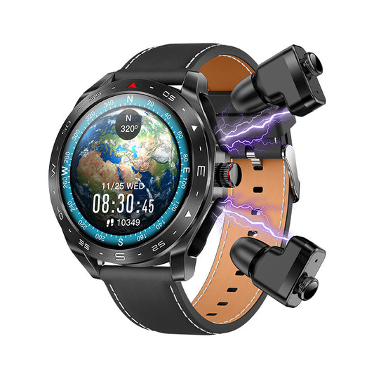 T95 smartwatch IPS round screen heart rate SpO2 body temperature health monitoring.