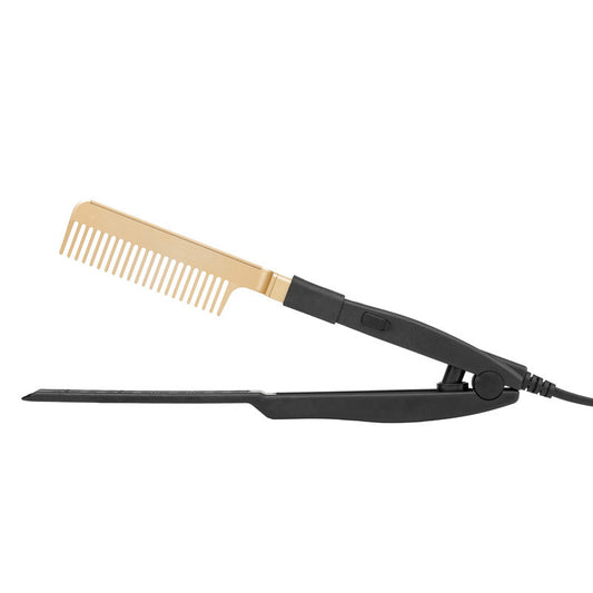 Fast electric straightener brush with eco-friendly alloy plates