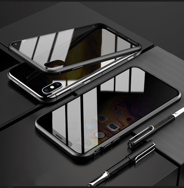 IPhone Case Anti-peep Magnetic Protective Shell Magnetic Privacy Glass Case For Phone