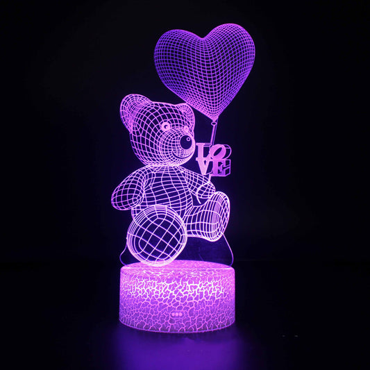 Romantic bear design display