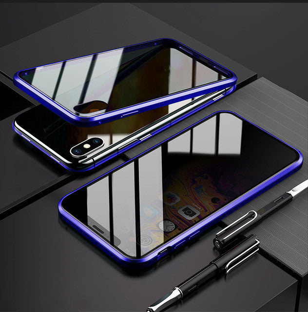 IPhone Case Anti-peep Magnetic Protective Shell Magnetic Privacy Glass Case For Phone