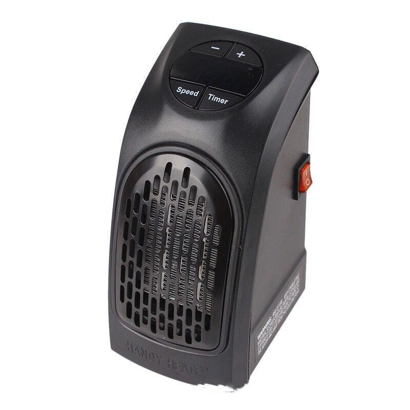Mini wall heater 500W with energy efficient ceramic heating technology.