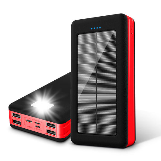 Large capacity portable charger with solar panel