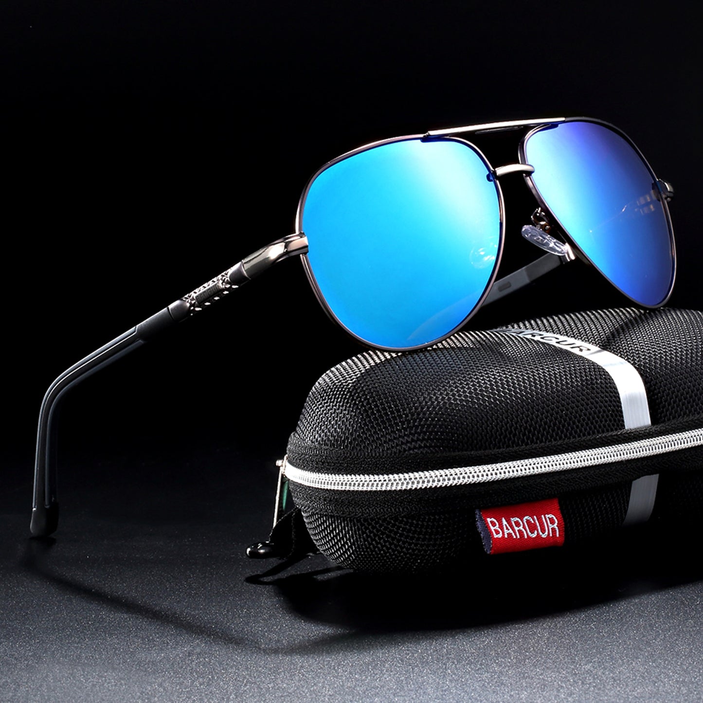 BARCUR Fashion Glasses Hot Style Men sunglasses Polarized UV400 Protection Driving Sun Glass Male Oculos De Sol
