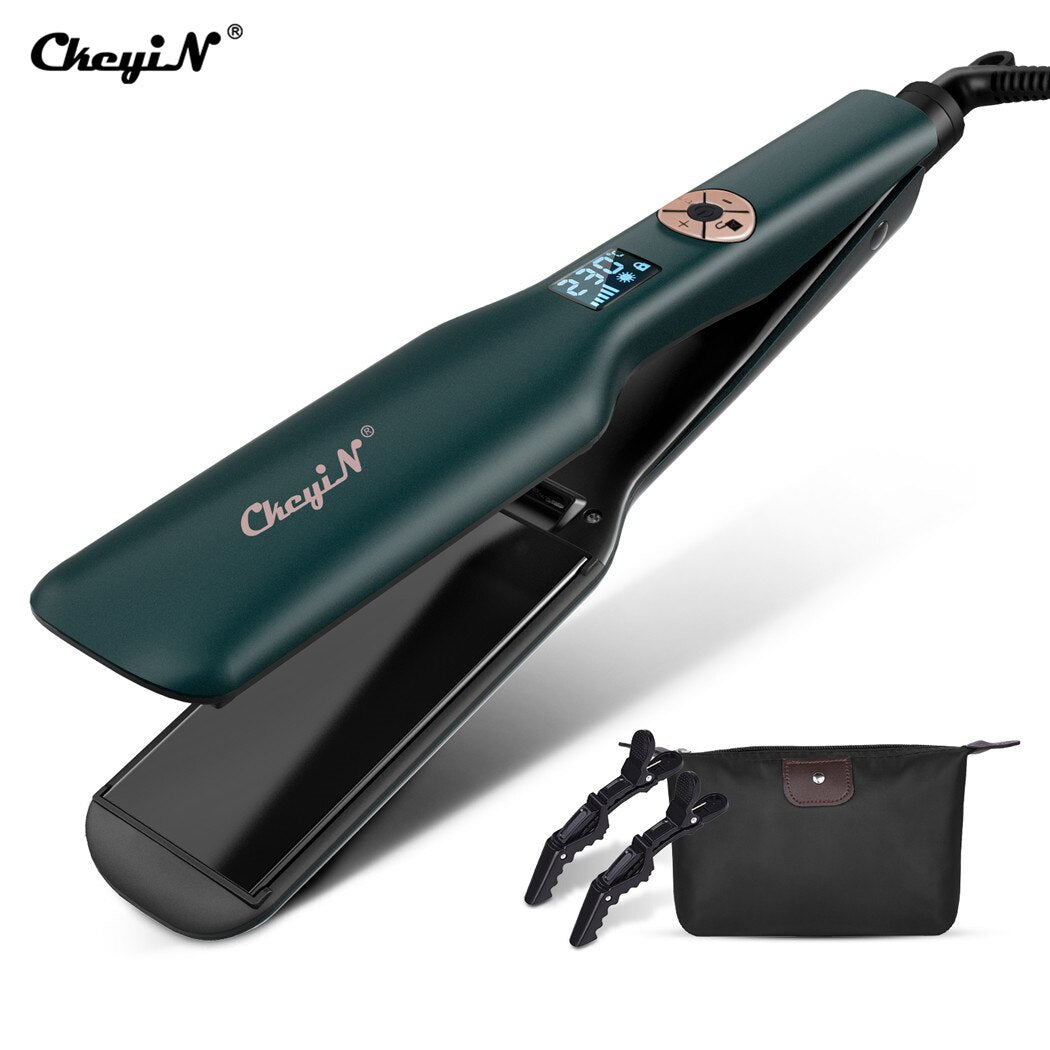 CkeyiN Professional Wide Plates Hair Straightener Curler Ceramic Flat Iron Keratin Straightening Curling Irons Styling Machine40