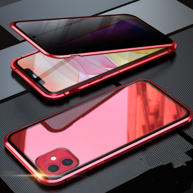 Double-sided glass magnetic king mobile phone case no anti-peep function Bibang