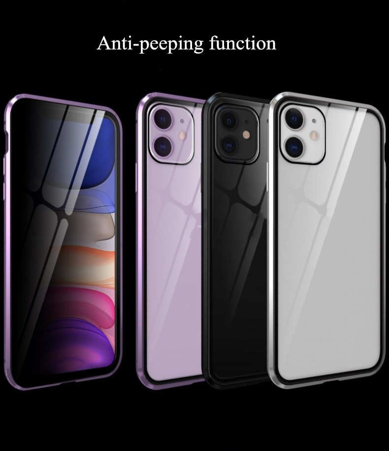 Double-sided glass magnetic king mobile phone case no anti-peep function Bibang