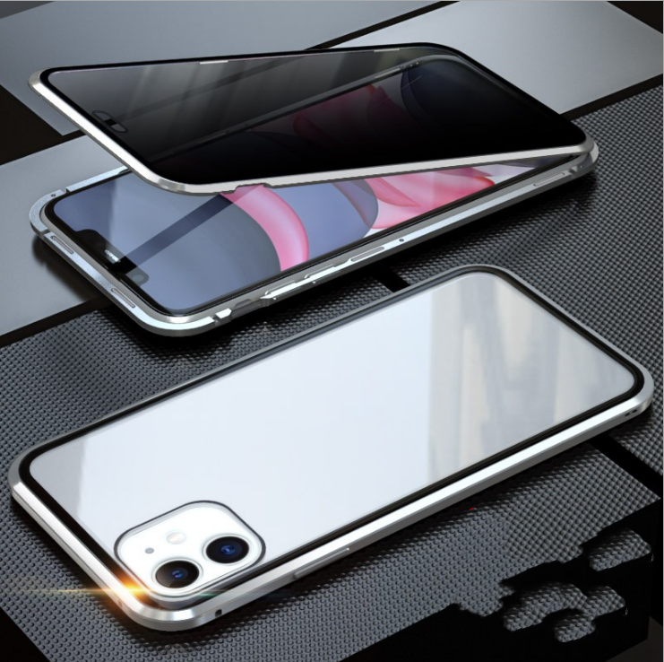 Double-sided glass magnetic king mobile phone case no anti-peep function Bibang