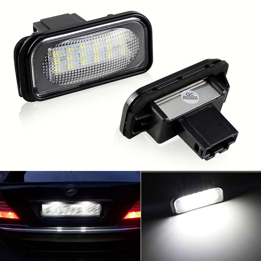 2pcs Canbus LED License Number Plate Light Assembly Replacement For Mercedes Benz C-class W203 R230 W209 C209 A209 SL CLK Class