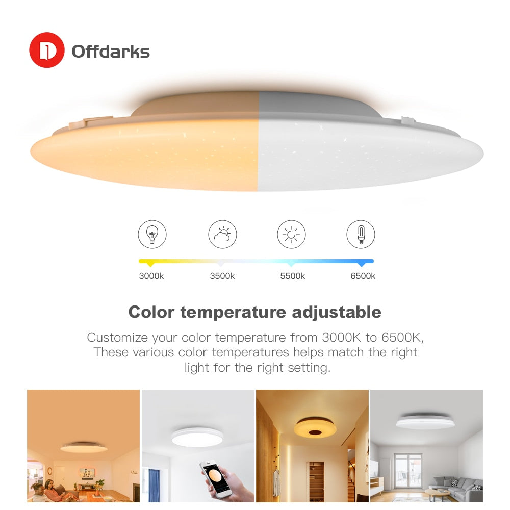 OFFDARKS Modern LED Smart Ceiling Light WiFi / APP Intelligent Control Ceiling lamp RGB Dimming 36W / 48W / 60W / 72W