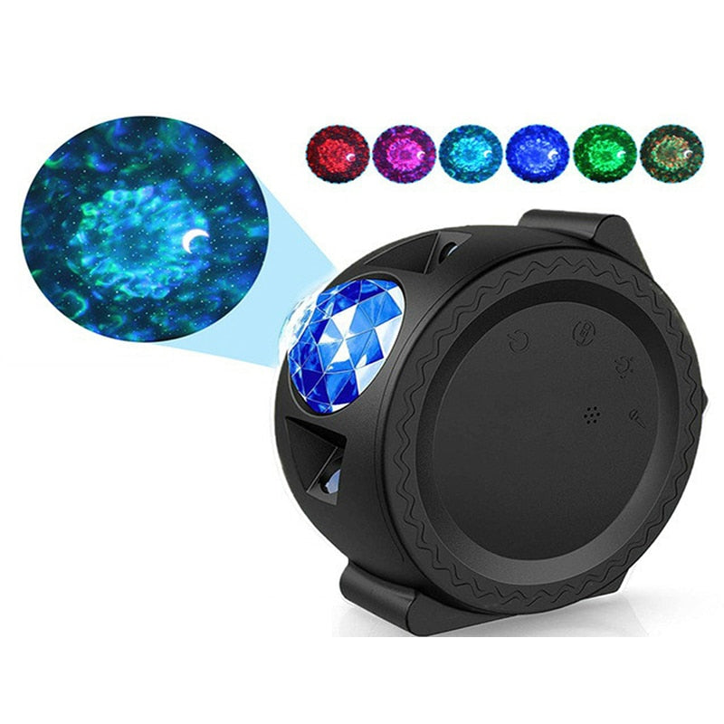 Smart life wifi APP starry sky projector galaxy projector stars moon ocean voice music control LED night light lamp for kid gift