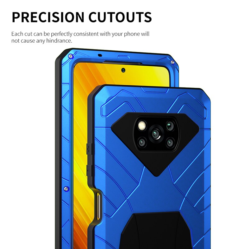 Case For Xiaomi POCO X3 Pro NFC F2 Pro Tempered Glass Heavy Duty Protection Armor Shockproof Hard Aluminum Metal Cases