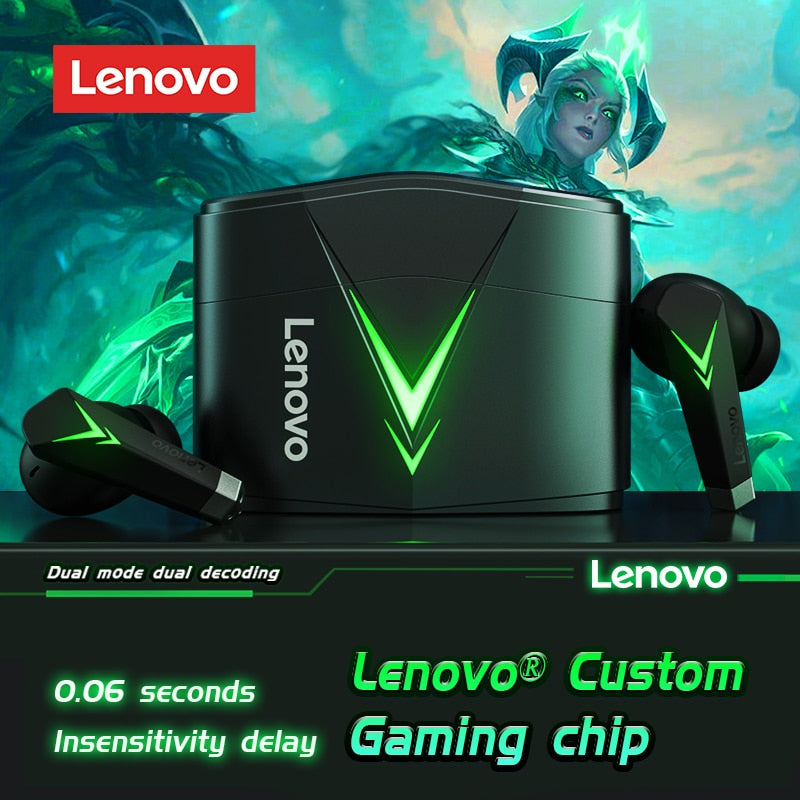 NewOriginal Lenovo Wireless Earphone TWS Gaming Earbuds Bluetooth5.0 Low Latency Sports Headset with Mic HIFI 3D Stereo Bass LP6