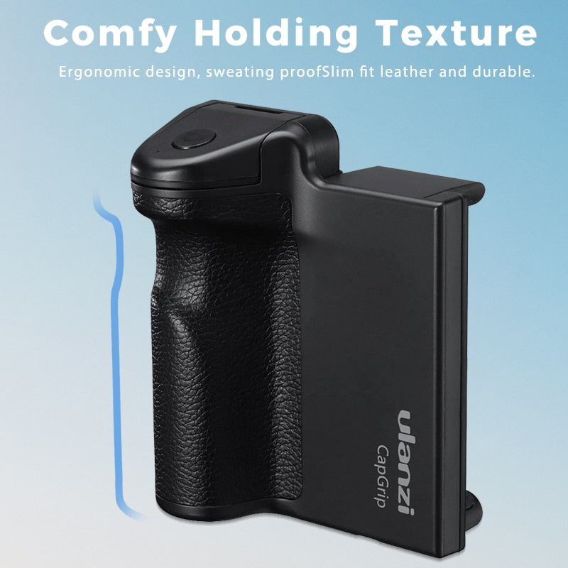 ULANZI CapGrip Wireless Bluetooth Phone Clamp With Remote Controller Handle Grip Selfie Clamp For iPhone 13 12 12Pro Max Samsung