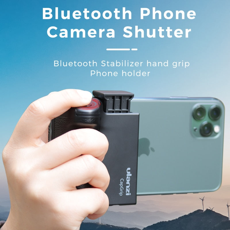 ULANZI CapGrip Wireless Bluetooth Phone Clamp With Remote Controller Handle Grip Selfie Clamp For iPhone 13 12 12Pro Max Samsung
