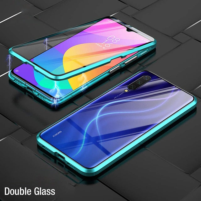 360 Full Protection Flip Magnetic Double Side Glass Case For Xiaomi Mi 8 9 SE 9T 10T 10 Pro CC9E 11 Lite A3 Poco M3 F3 Cover