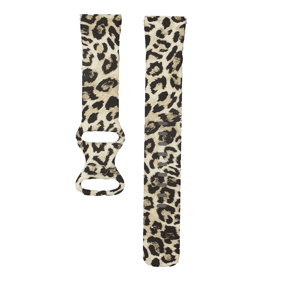 Silicone Pattern Printed Watchband for Fitbit Versa 3 Versa 4 Women Men Floral Bracelet Band for fitbit Sense / sense 2 strap