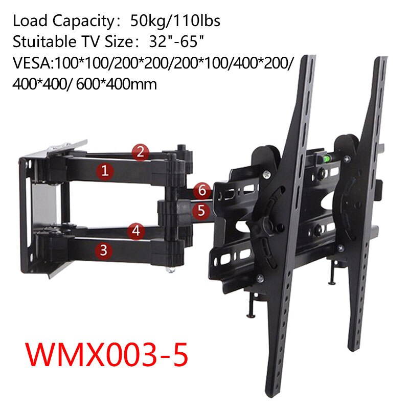 Full Motion TV Wall Mount Fit for 10-70 Inch TVs Dual Articulating Arm Tilt Swivel Bracket TV support LED LCD Monitor Mount