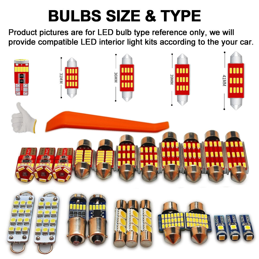 MDNG Canbus Car Bulbs LED Interior Dome Door Light Kit For Mercedes Benz C E S M Class W202 W203 W204 W210 W211 W212 W220 W221