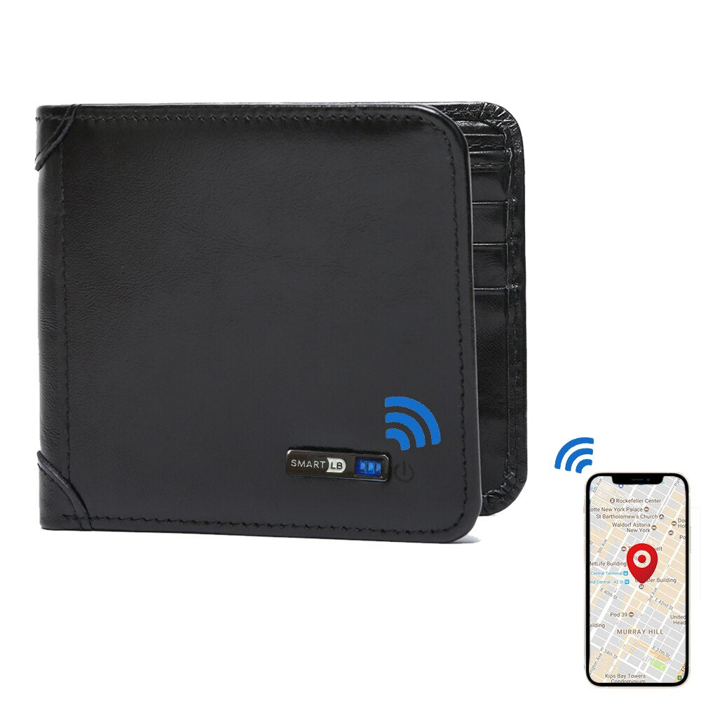 Smart Anti-lost wallets man genuine leather high quality short wallets purses men's purse Men Coin Purse thin Small Walet Pocket