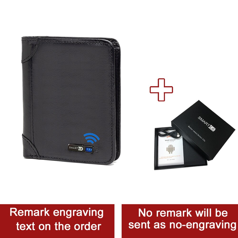 Smart Anti-lost wallets man genuine leather high quality short wallets purses men's purse Men Coin Purse thin Small Walet Pocket