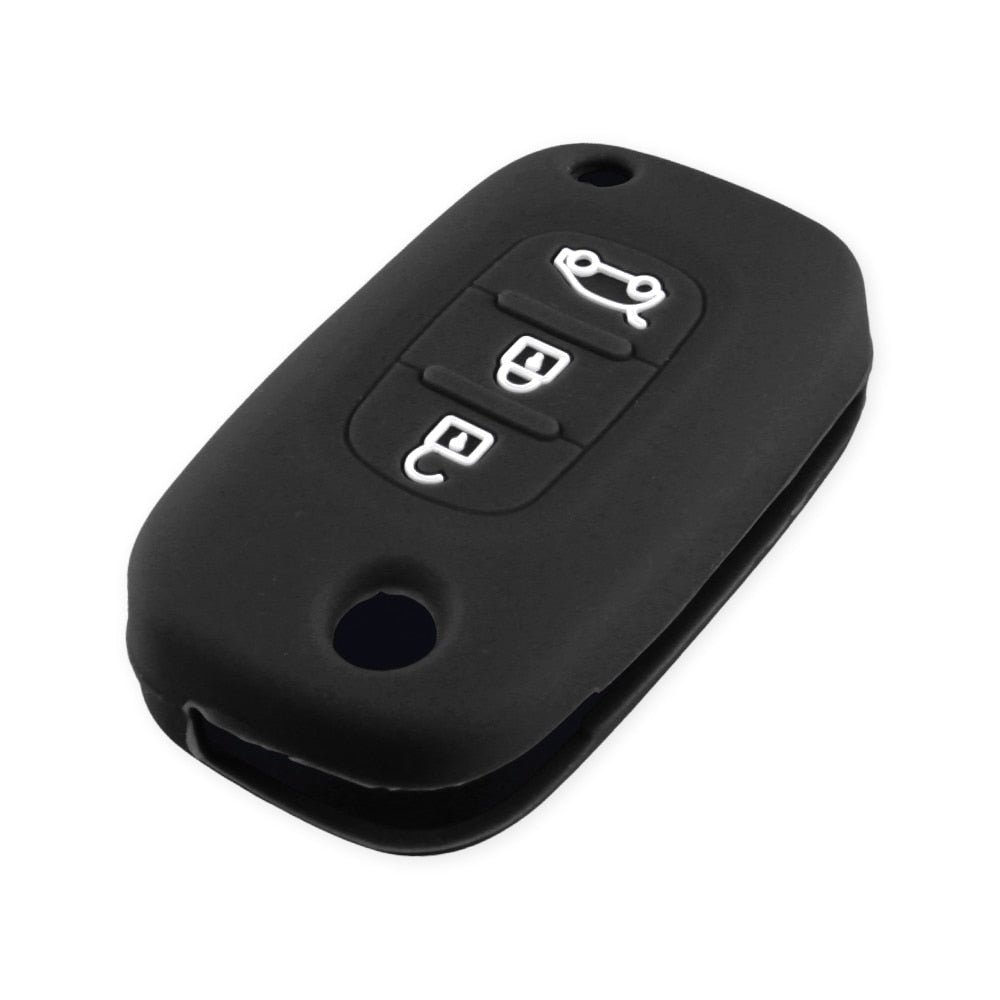 KEYYOU Silicone Key Case Cover For LADA Vesta Granta XRay Kalina Priora Sedan Sport For Renault Fluence Clio Megane For Mercedes