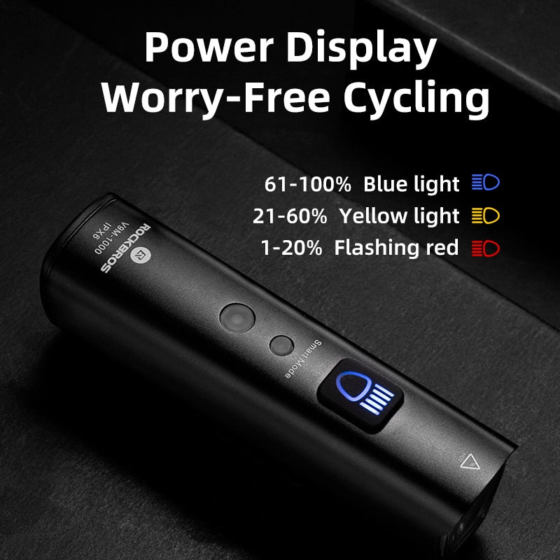 ROCKBROS 2021 Smart Bike Lights Bicycle IPX6 Waterproof Bicycle Light Front USB Rechargeable LED Cycling Light Bike Accessory