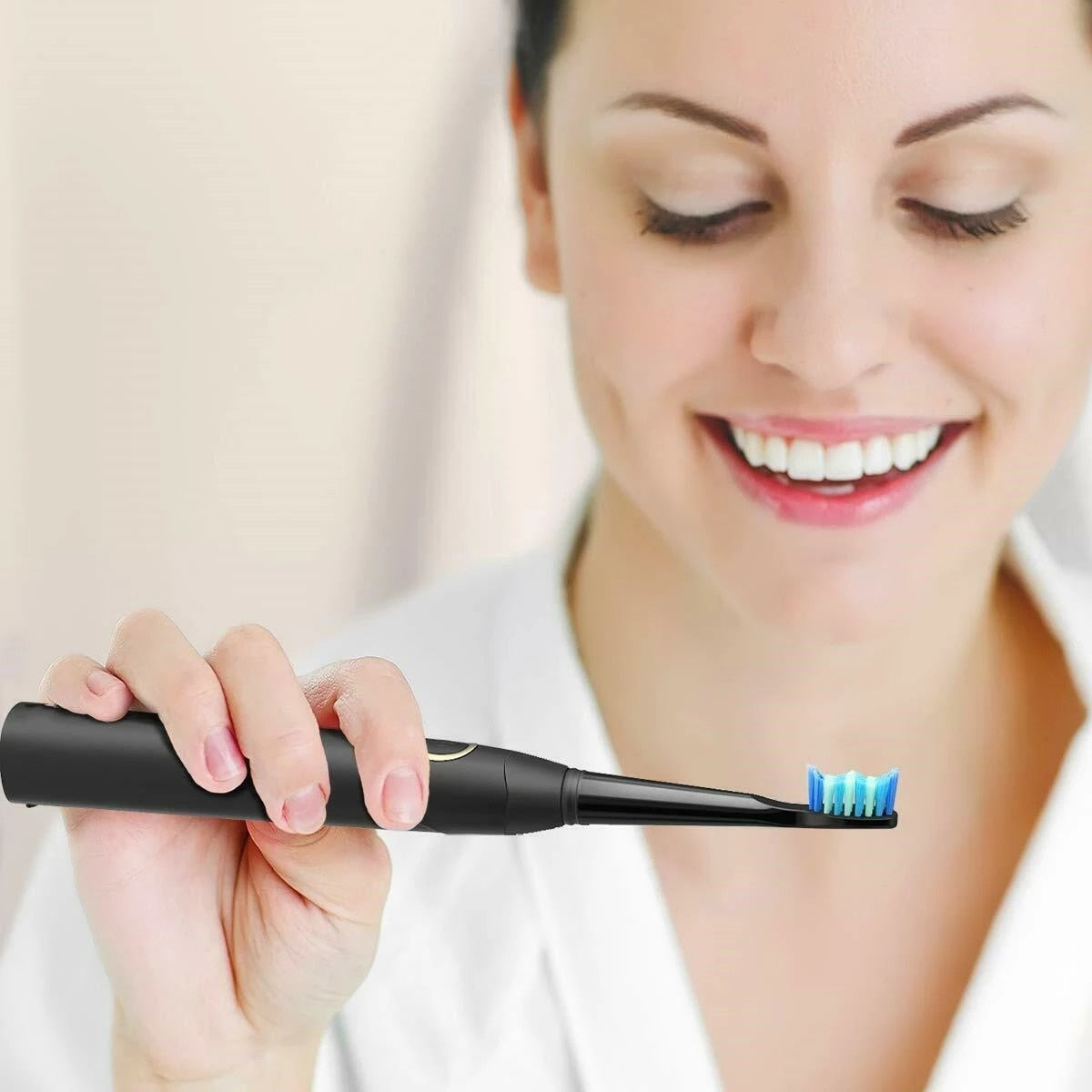 Seago Sonic Electric Toothbrush USB Rechargeable 5 Modes Smart Ultrasonic Toothbrushes Travel Case Oral Care Brush 8 Teeth Heads