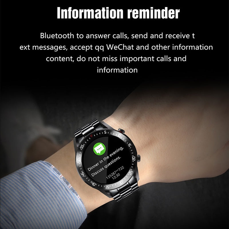 LIGE 2021 Fashion Full Circle Touch Screen Mens Smart Watches IP68 Waterproof Sports Fitness Watch Luxury Smart Watch for men