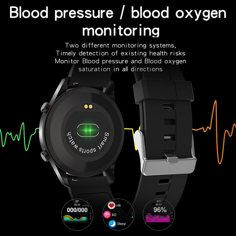 LIGE 2021 Fashion Full Circle Touch Screen Mens Smart Watches IP68 Waterproof Sports Fitness Watch Luxury Smart Watch for men