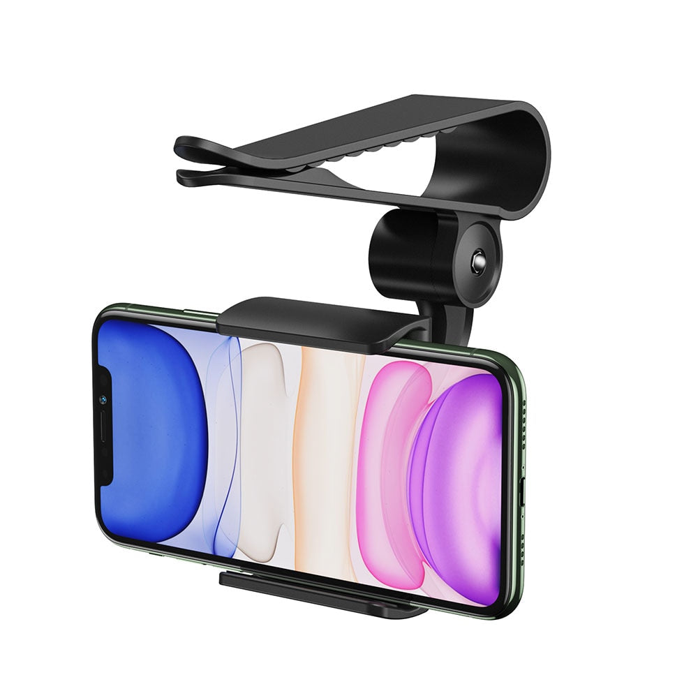 2023 New 360 Car Clip Sun Visor Cell Phone Holder Mount Stand Soporte Movil for Iphone 13 GPS Rearview Mirror Holder Car Mobile