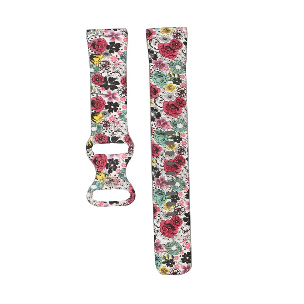 Silicone Pattern Printed Watchband for Fitbit Versa 3 Versa 4 Women Men Floral Bracelet Band for fitbit Sense / sense 2 strap