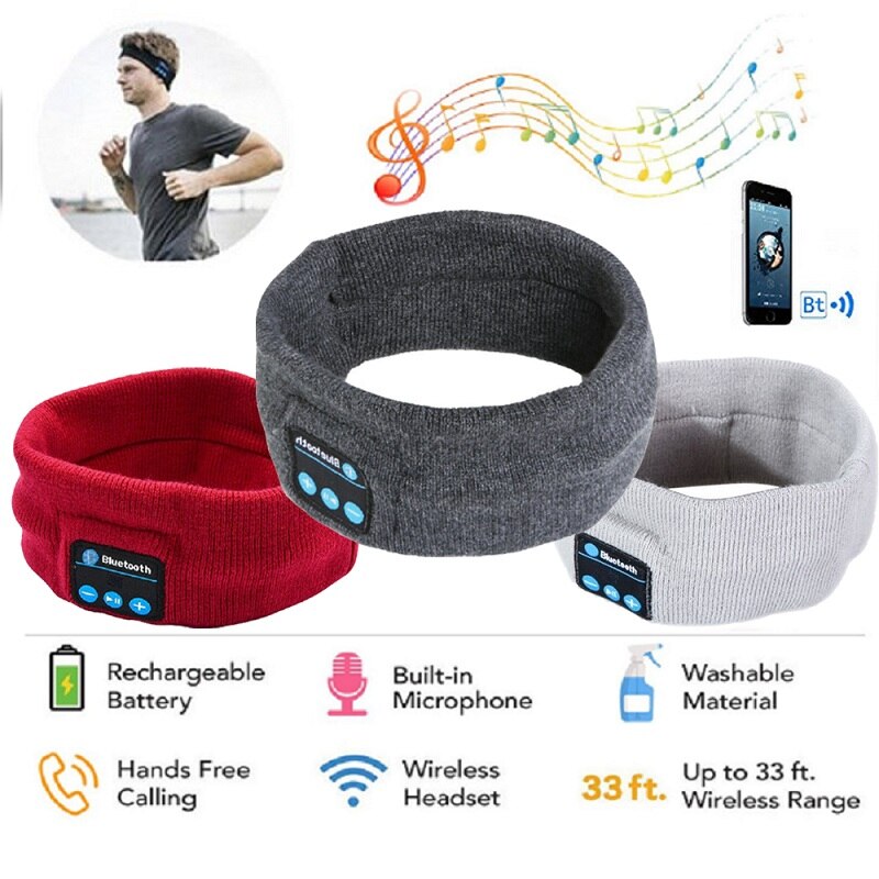 Factory in stock Wireless Bluetooth Sleep Headband Hat Soft Warm Sports Smart Cap Smart Speaker Stereo Headset with Mic