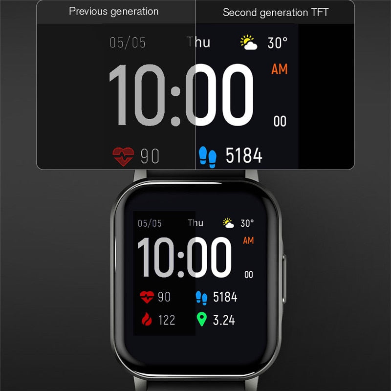 HAYLOU LS02 Smart Watch Smartwatch for men IP68 Waterproof 12 Sport Modes,Call Reminder, Bluetooth 5.0 Smart Band