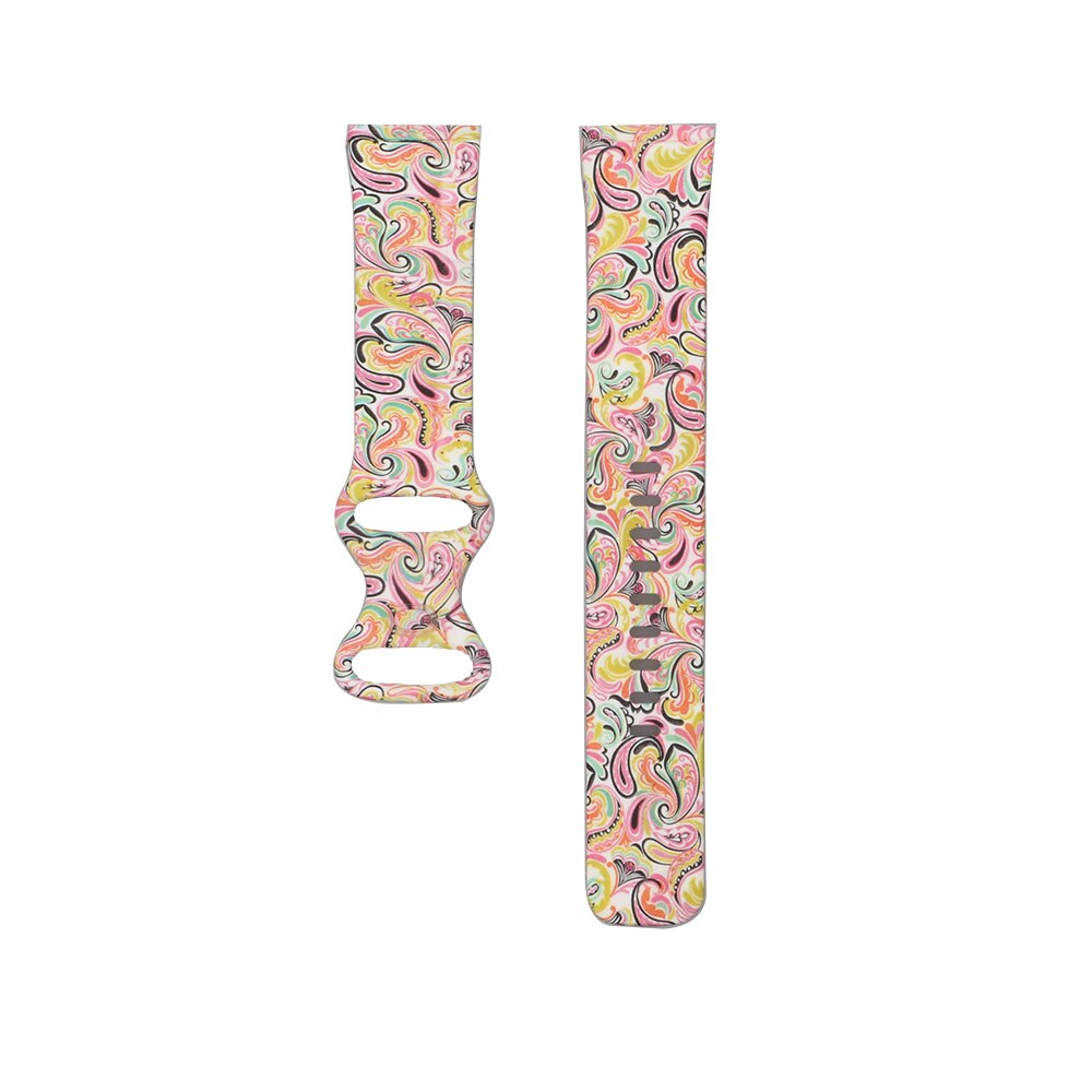 Silicone Pattern Printed Watchband for Fitbit Versa 3 Versa 4 Women Men Floral Bracelet Band for fitbit Sense / sense 2 strap