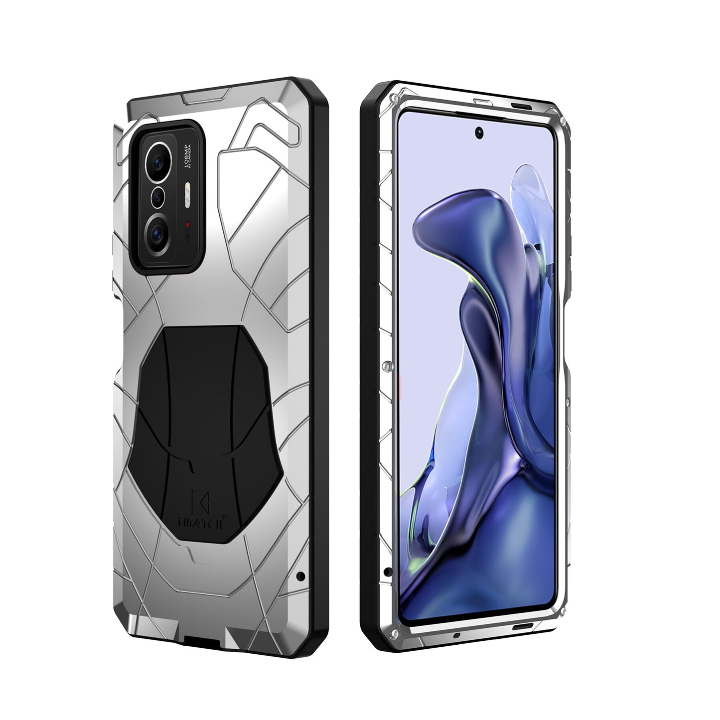 Case For Xiaomi 11T with Tempered Glass Metal Heavy Duty Protection Cover Shockproof Dropproof Dustproof Mi 11T Pro Phone Case
