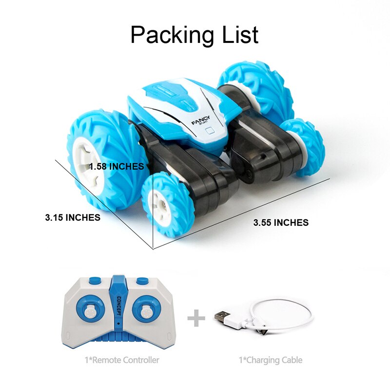 Sinovan Mini RC Car for Kids, Direct Charge Remote Control Cars, 2 Sided 360° Rotation RC Stunt Car, Toys for Boys Girls Age 3+