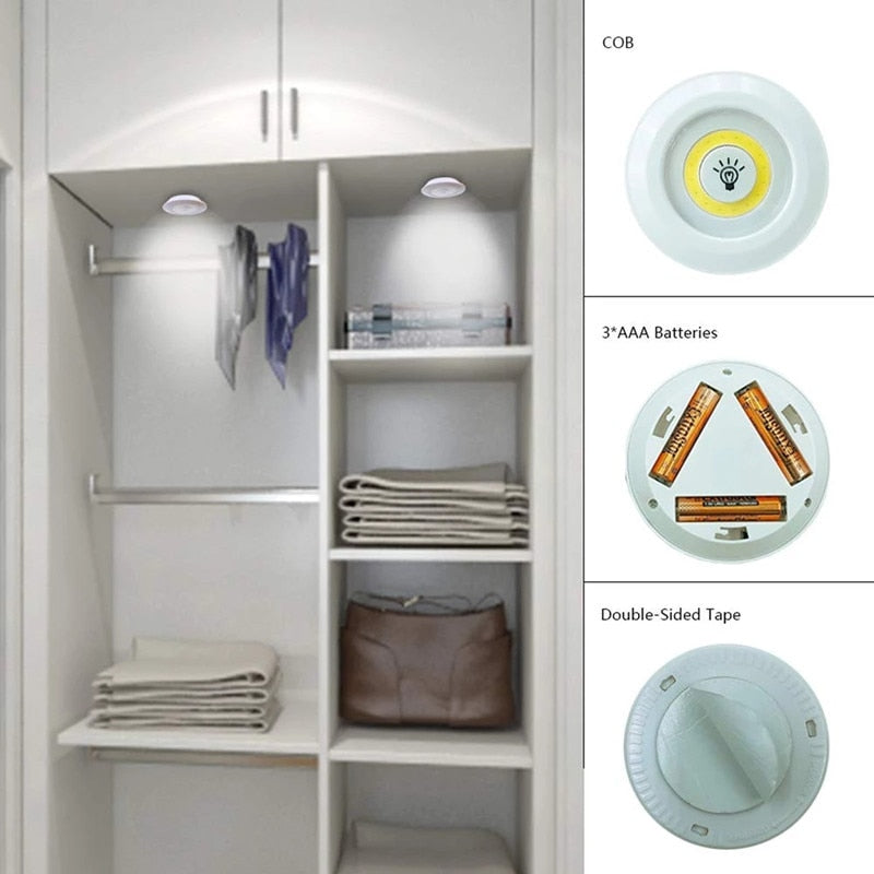 GHC Remote Lamp Kitchen Led Bedroom Closets Light Armarios De Dormitorio Led Light Cob Under Cabinet Night Light Remote Control