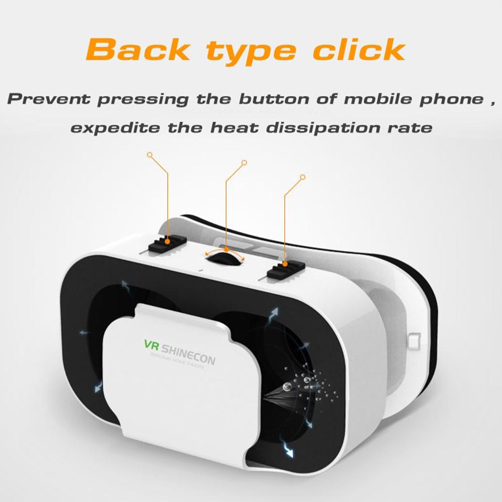 VR SHINECON VR Glasses Universal Virtual Reality Glasses for Mobile Games 360 HD Movies Compatible with 4.7-6.53'' Smartphone