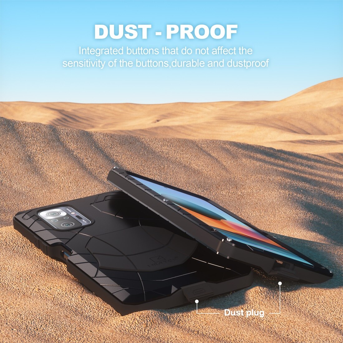 For Xiaomi Redmi Note 10 Pro Phone Case Hard Aluminum Metal Heavy Duty Protection Cover with Tempered Glass Gift Accessories