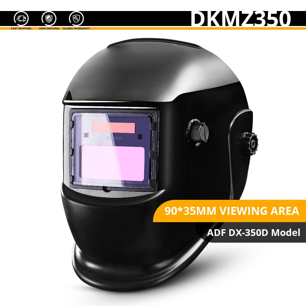 DEKO Welding Helmet Solar Powered Auto-Darkening Hood with Adjustable Shade Range 4/9-13 for MIG MMA Arc Welder Mask New Design