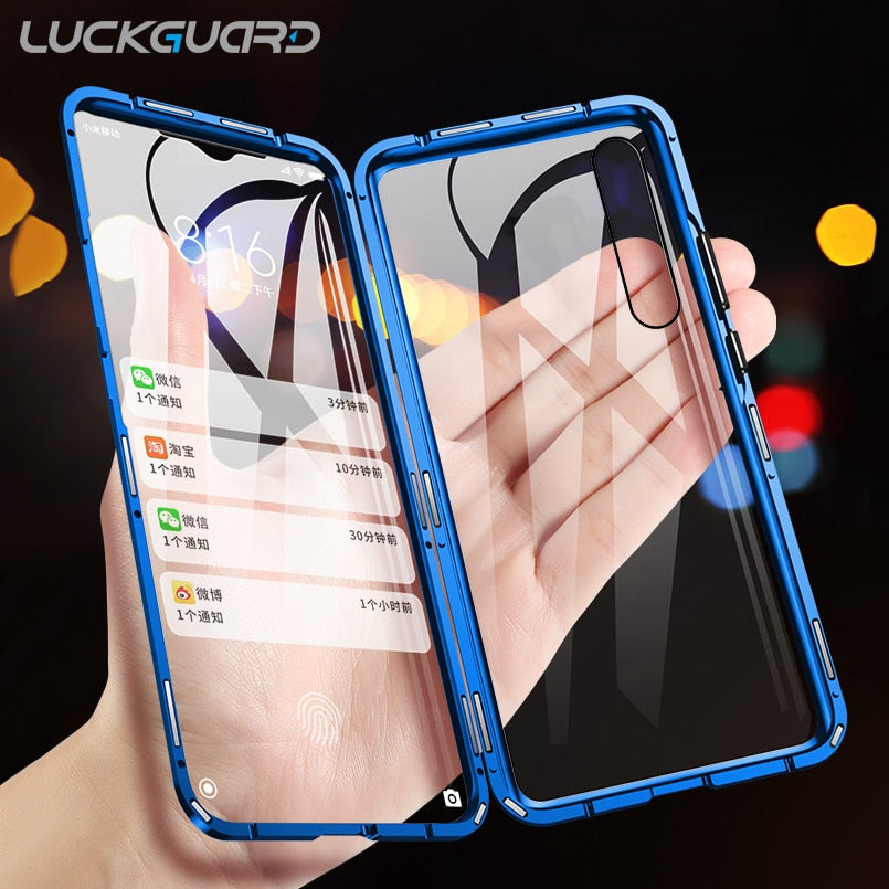 360 Full Protection Flip Magnetic Double Side Glass Case For Xiaomi Mi 8 9 SE 9T 10T 10 Pro CC9E 11 Lite A3 Poco M3 F3 Cover