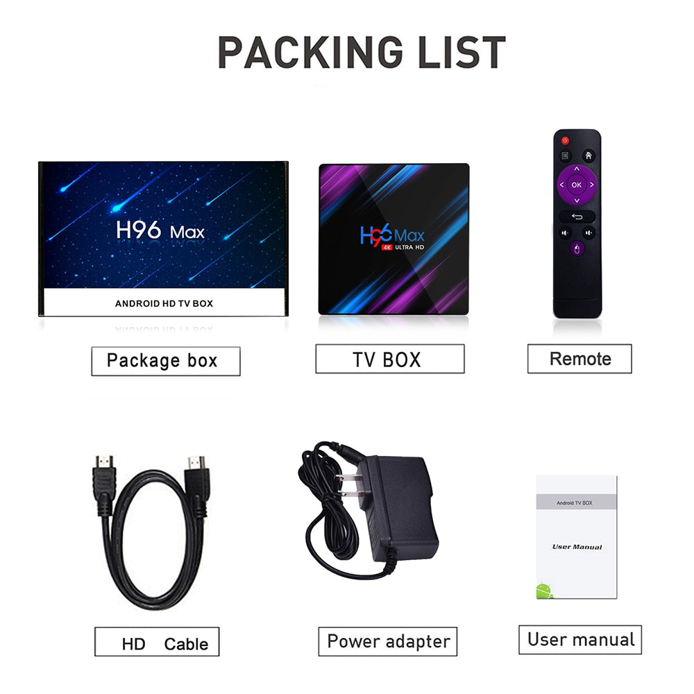H96 MAX RK3318 Smart TV Box Android 11 4G 64GB 32G 4K Wifi BT Media player H96MAX TVBOX Android10 Set top box 2GB16GB
