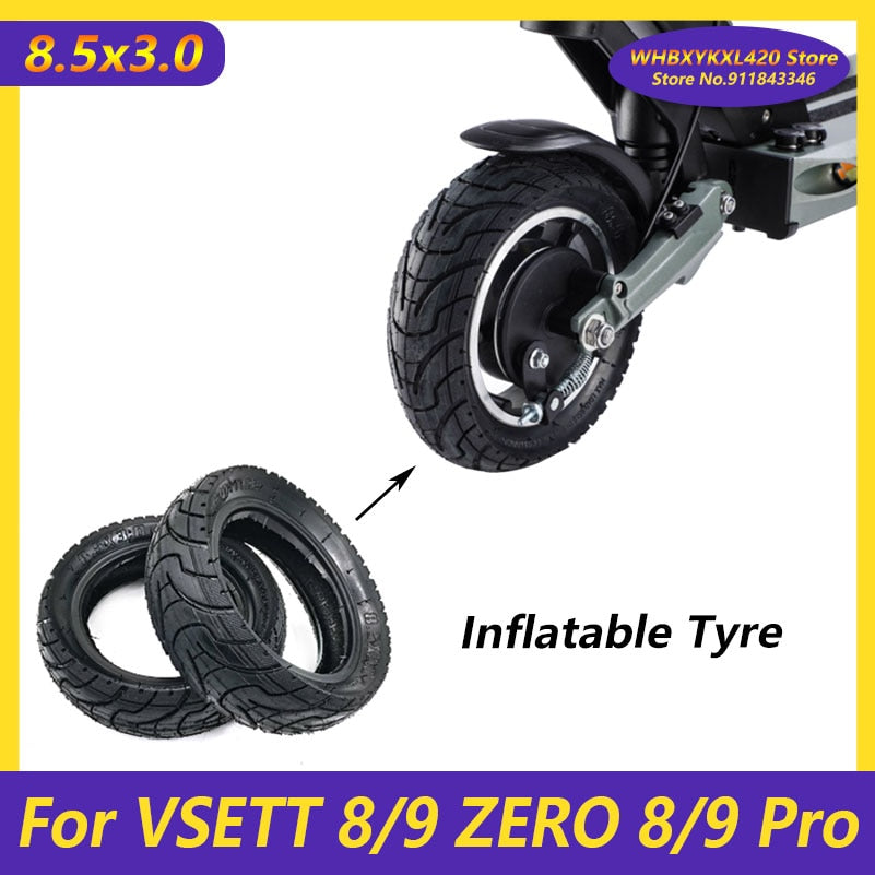 8.5 Inch 8.5x3.0 Tyre Tube for VSETT 8 9 ZERO 8 9 Pro Hoverboard Double Drive Dual Motor Electric Scooter 8 1/2X3.0 Tire