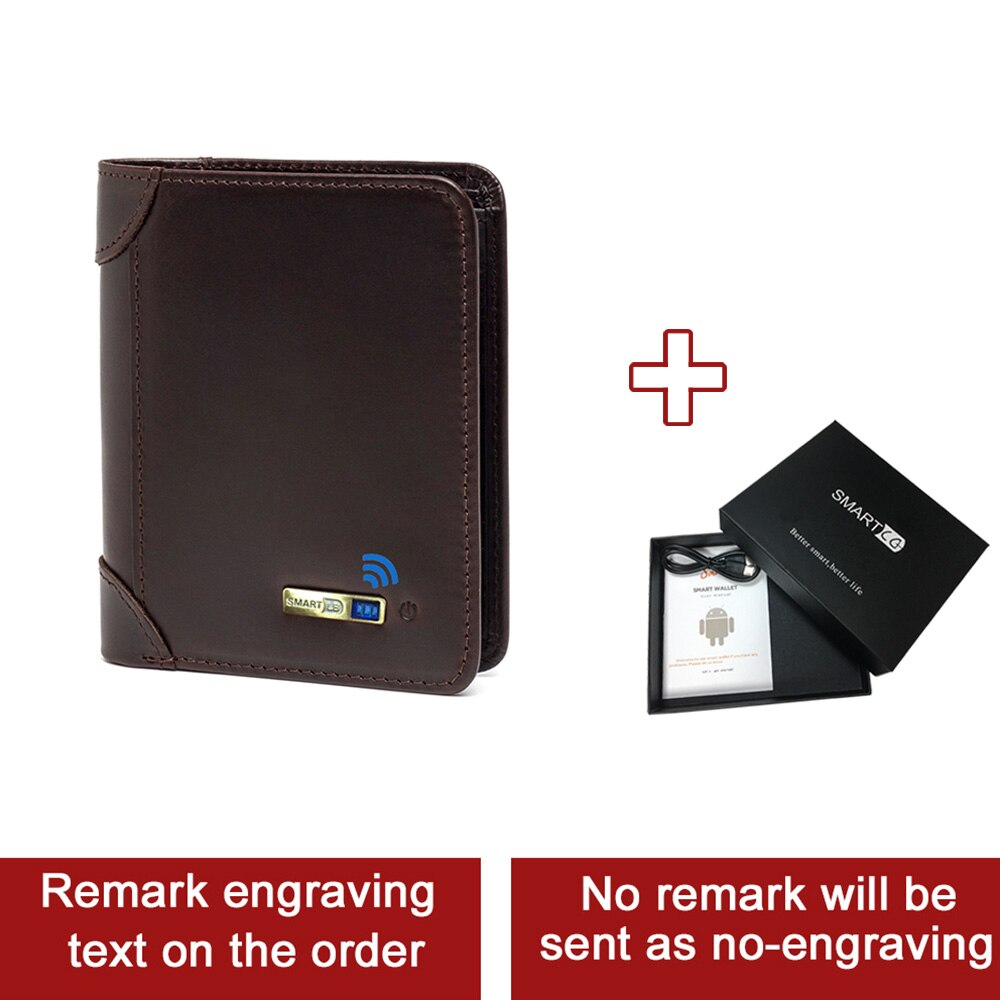 Smart Anti-lost wallets man genuine leather high quality short wallets purses men's purse Men Coin Purse thin Small Walet Pocket