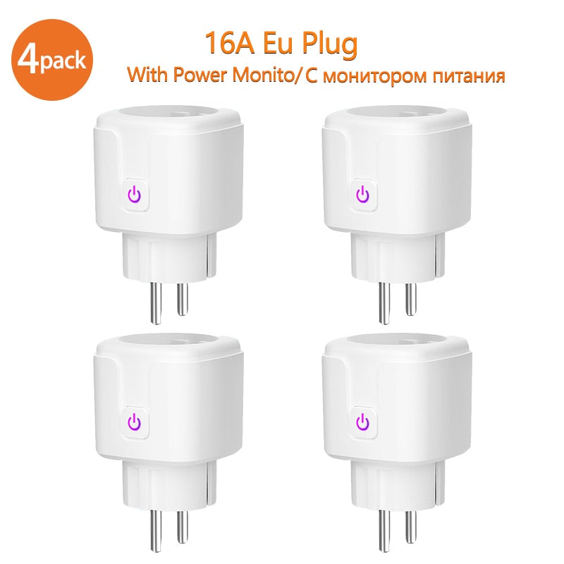 WIFI smart plug 16A EU WiFi Socket With Timing APP Control,Compatible Alexa Google Home