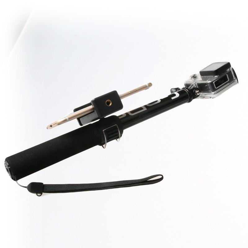 Self Selfie Stick Handheld Extendable Pole Monopod Phone Holder Adapter for Go Pro HERO 9 8 7 10 Xiaoyi 4K SJCAM Accessories